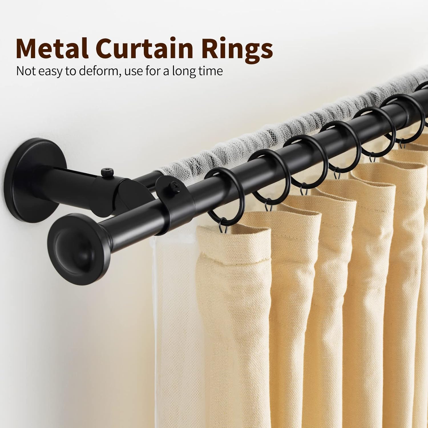 Metal Curtain Rod Clip with Ri - Tiny Home Bathroom Kit のレビューと価格