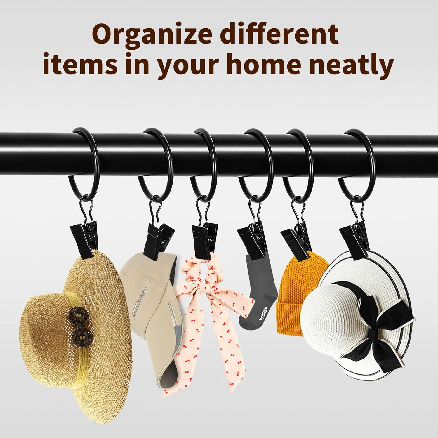 Metal Curtain Rod Clip with Ri - Tiny Home Bathroom Kit のレビューと価格