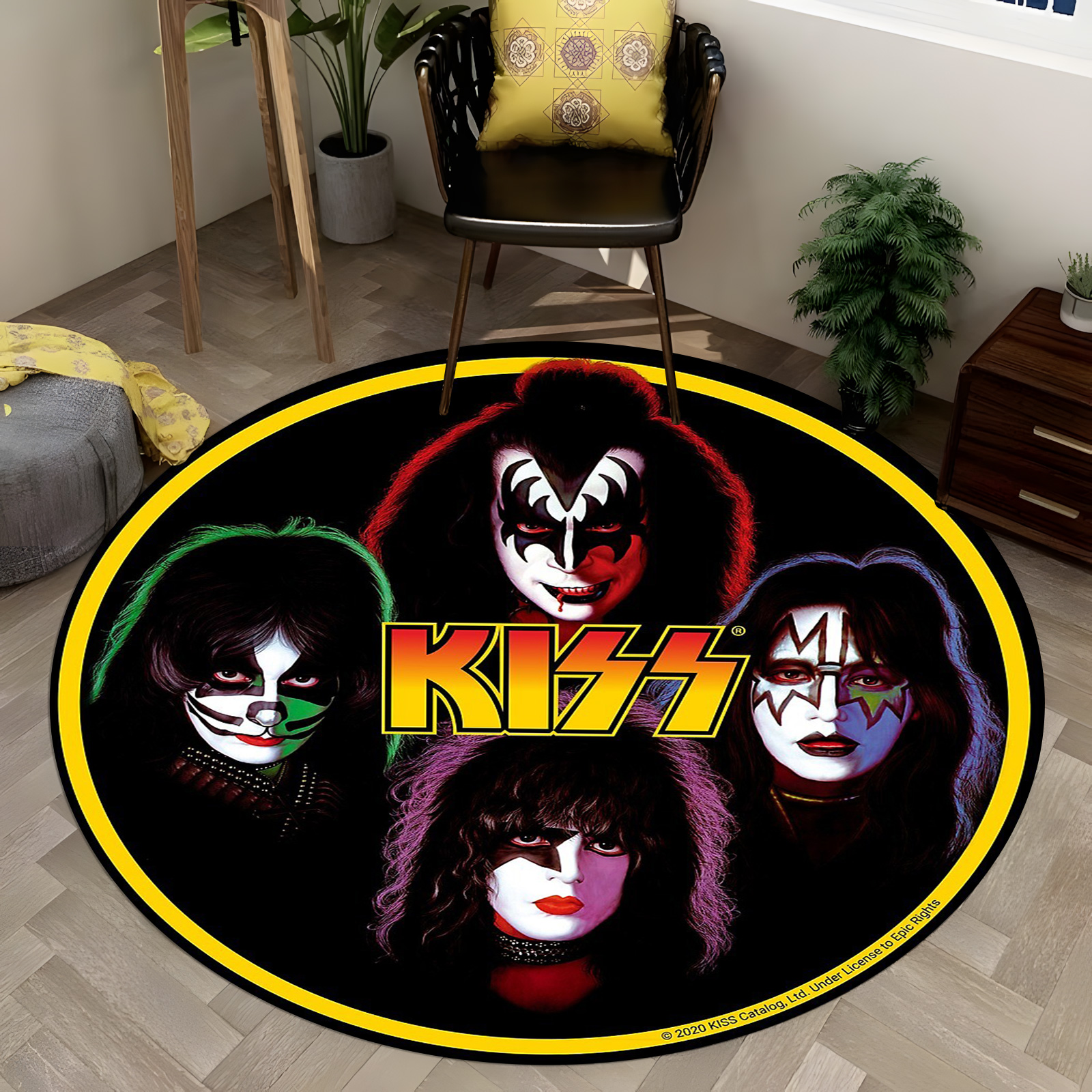 KISS Band Portrait Round Rug - - Home Bathroom Fan のレビューと価格