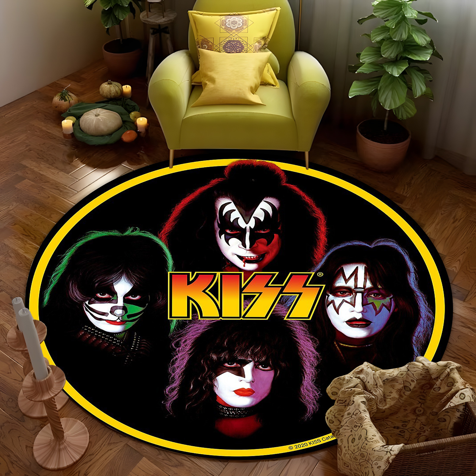 KISS Band Portrait Round Rug - - Home Bathroom Fan のレビューと価格