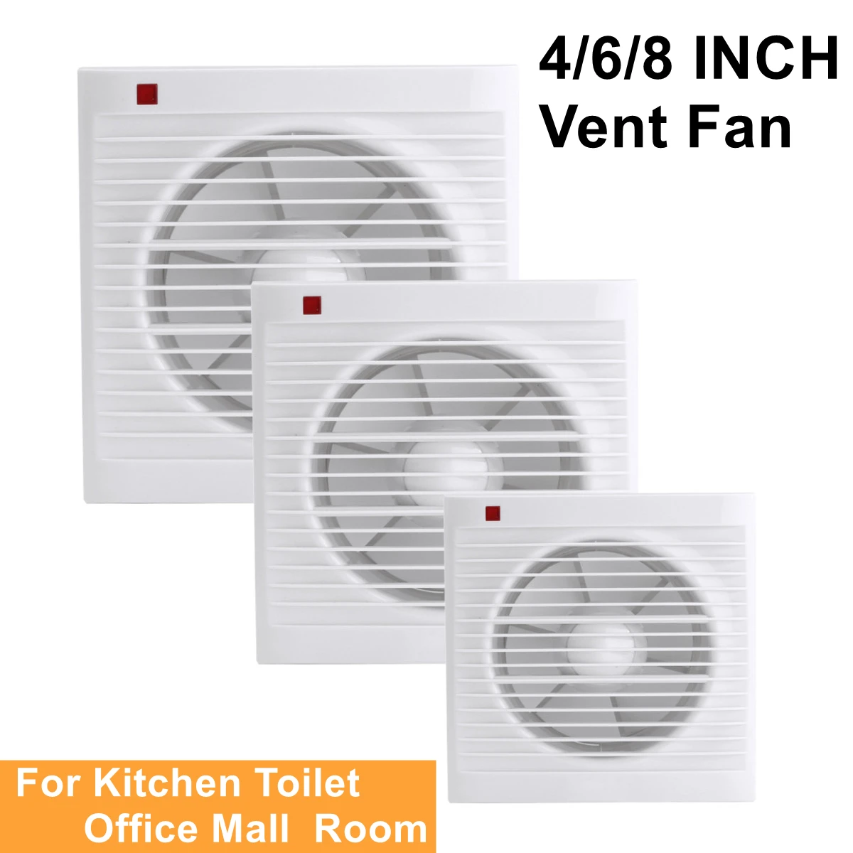 4 Inch 6 Inch 8 Inch 220V Mute - Home Bathroom Fan のレビューと価格