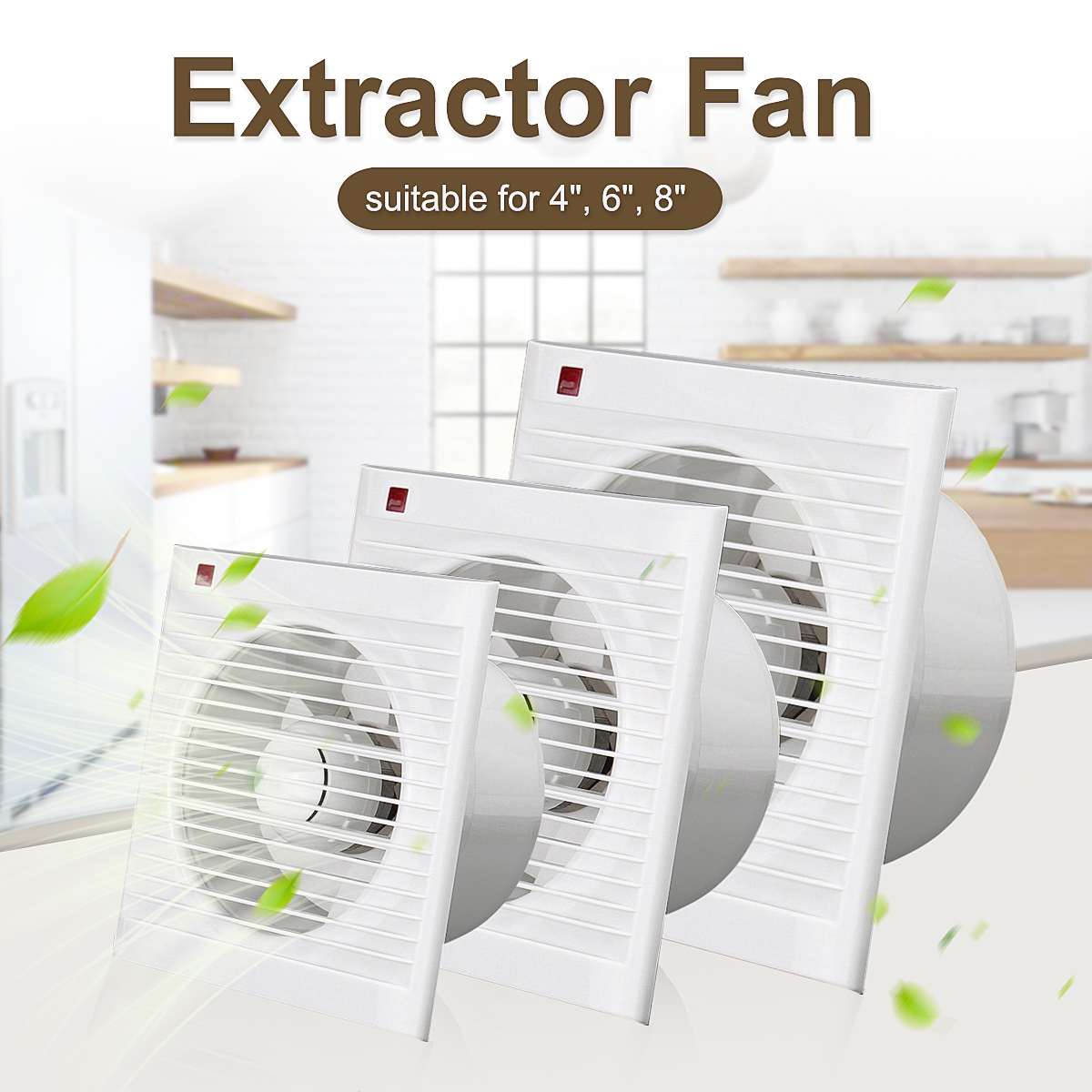 4 Inch 6 Inch 8 Inch 220V Mute - Home Bathroom Fan のレビューと価格