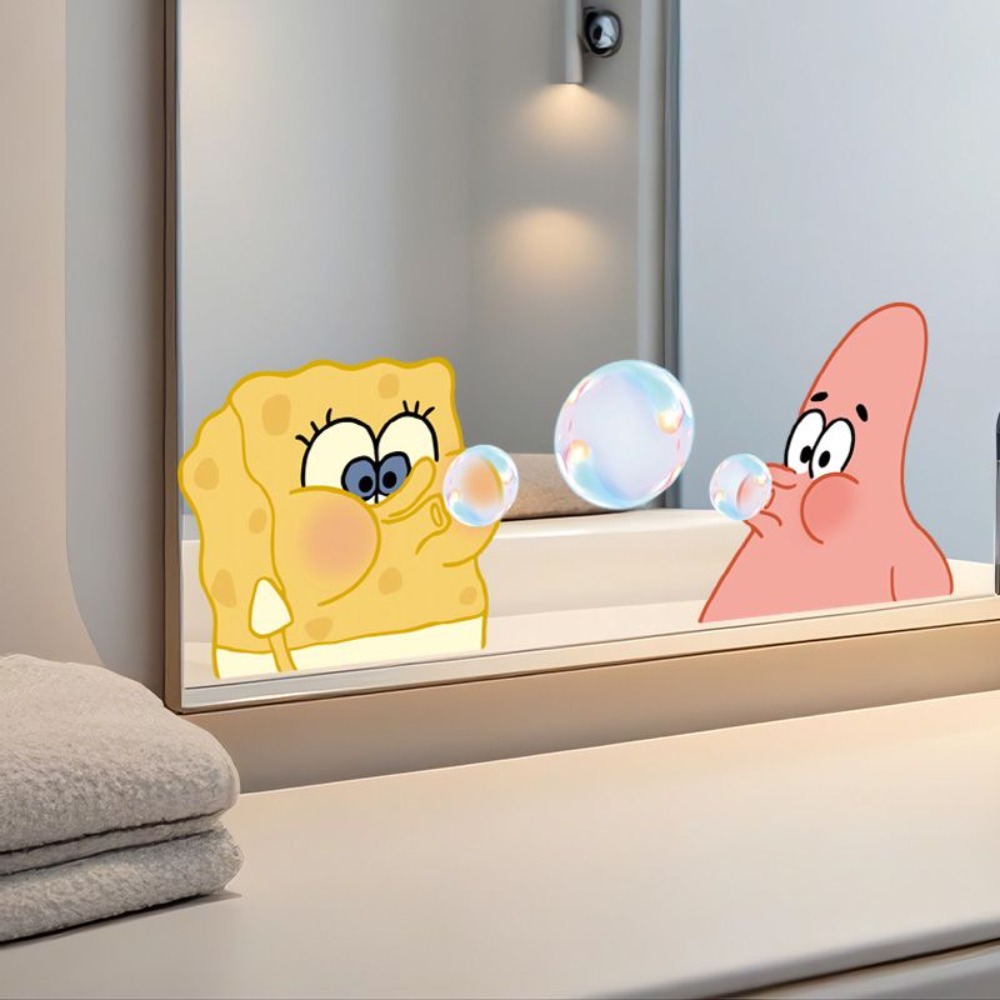SpongeBob Bathroom Mirror Deca - Home Theater Bathroom のレビューと価格