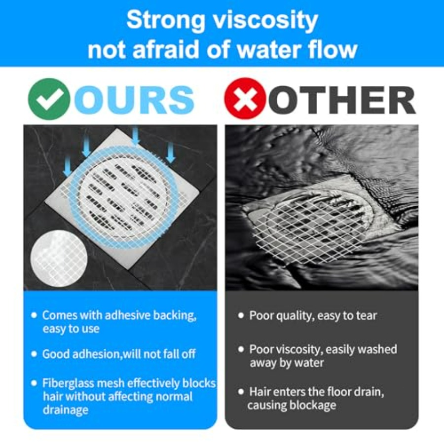 50pcs Disposable Shower Drain  - Drain Hair Catcher のレビューと価格